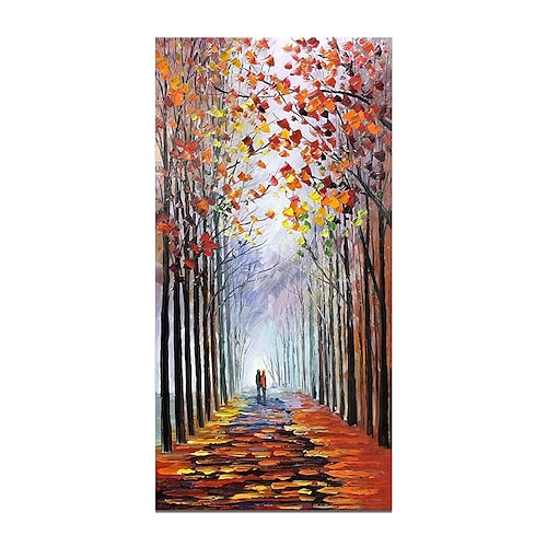 

Oil Painting Handmade Hand Painted Wall Art Rural Scenery Abstract Autumn Park Home Decoration Decor Rolled Canvas No Frame Unstretched