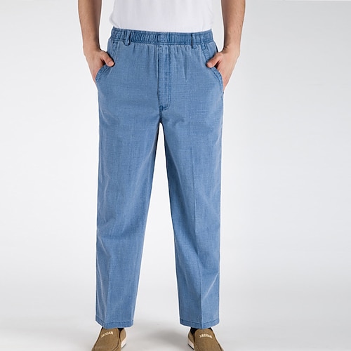 

Men's Sweatpants Joggers Trousers Beach Pants Casual Pants Solid Color Sports Stylish Denim Blue pea green
