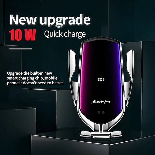 

R2 10W Fast Charging Wireless Charger Smart Upgraded Version Infrared Sensor Car Phone Holder Compatible with iPhone 11/11Pro/11Pro Max/Xs Max/XS/XR/X/8/8, Samsung S10/S10/S9/S9/S8/S8