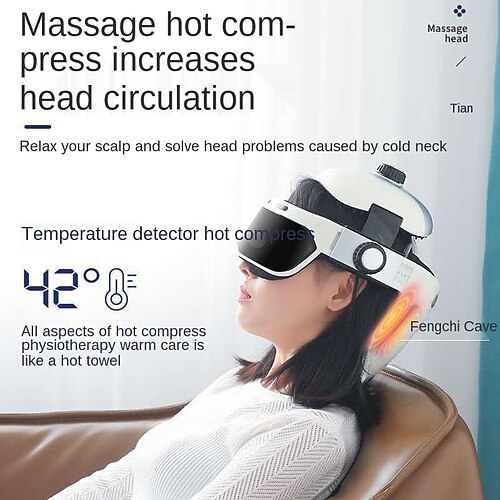 

Head Massager Electric Massage Multifunctional Health Massage Vibration Heating Acupuncture Point Massage Health Care