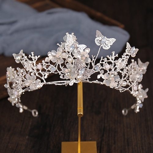 

Crown Tiaras Headbands Headpiece Imitation Pearl Rhinestone Wedding Party / Evening Retro With Faux Pearl Headpiece Headwear