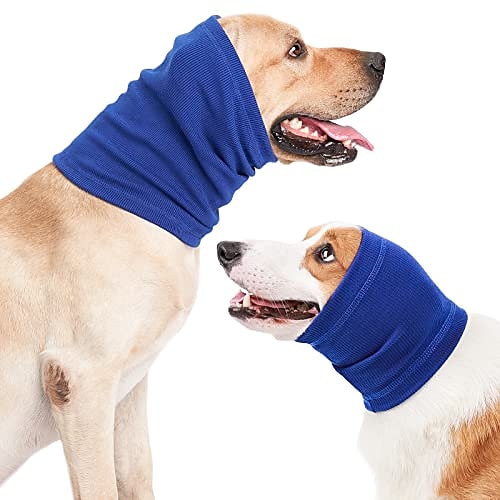 

Dog Ear Cover, Dog Ear Muffs for Noise Protection Calming Hoodie Anxiety Relief Calming Neck and Ear Warmer for Dogs and Cats