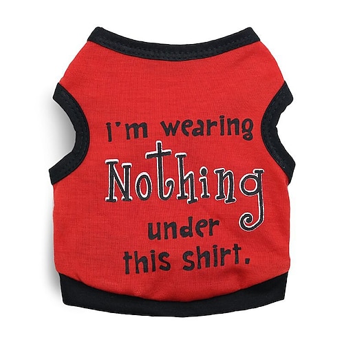 

Cat Dog Shirt / T-Shirt Puppy Clothes Letter & Number Dog Clothes Puppy Clothes Dog Outfits Red Costume for Girl and Boy Dog Cotton XS S M L