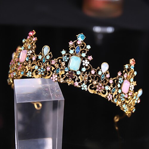 

Crown Tiaras Headbands Headpiece Rhinestone Alloy Wedding Party / Evening Retro With Crystal / Rhinestone Headpiece Headwear