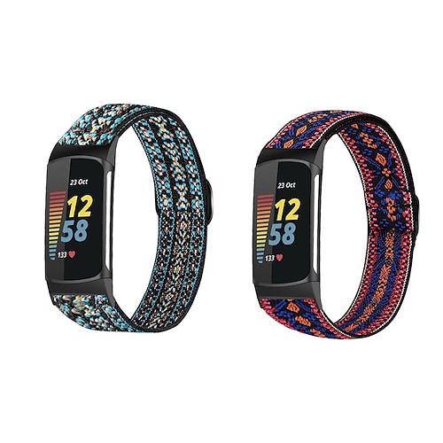 

1 pcs Smart Watch Band for Fitbit Charge 5 Fitbit Charge 5 Nylon Smartwatch Strap Soft Breathable Elastic band Replacement Wristband