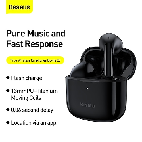 

Baseus Bowie E3 Earbuds True Wireless Earphone Bluetooth Low Latency Headphone ENC Dual-device TWS Support Anti-lost for Sports