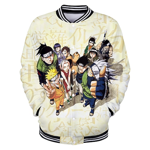 

Naruto Uzumaki Naruto Anime Cartoon Manga Anime 3D Harajuku Graphic Outerwear For Men's Women's Unisex Adults' 3D Print Polyster