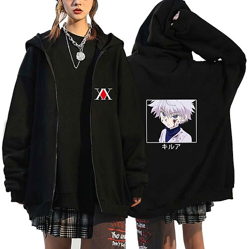 

Hunter X Hunter Killua Zoldyck Anime Cartone animato Manga Manga Harajuku Grafica Kawaii Felpa con cappuccio Per Per uomo Per donna Da coppia Per adulto Stampa a caldo 100% poliestere