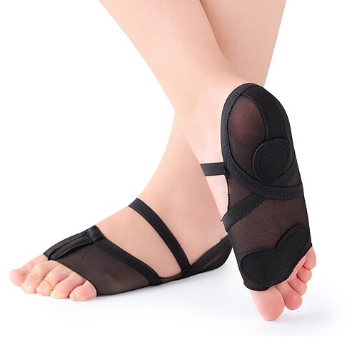 

Women's Ballet Shoes Belly Dance Stage Indoor Performance Flat Flat Heel Elastic Band Nude Black / Practice