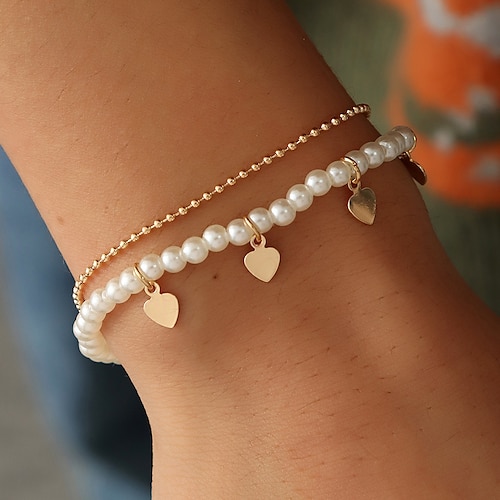 

Women's Bracelets Active Party Bracelets & Bangles / Imitation Pearl / White / Fall / Winter / Spring