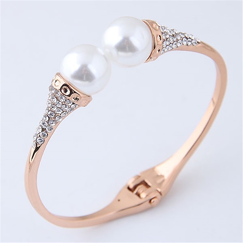 

Women's Bracelet Bangles Classic Precious Stylish Artistic Korean Sweet Alloy Bracelet Jewelry Silver / Golden For Christmas Street Carnival Prom Festival