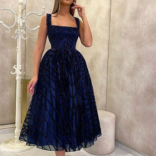 

Women's Party Dress Corset Dress Sequin Dress Midi Dress Red Navy Blue White Sleeveless Pure Color Sequins Spring Summer Square Neck Party Christmas Slim 2022 S M L XL