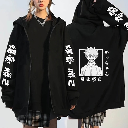 

Inspired by My Hero Academia Bakugou Katsuki Cartoon Manga Back To School Anime Harajuku Graphic Kawaii Hoodie For Men's Women's Couple's Adults' Hot Stamping 100% Polyester