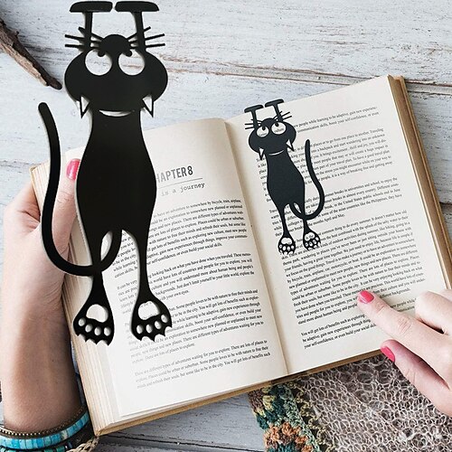 

5 pcs Plastic Bookmark Cat Creative Delicate Page Markers Plastic Cute Chinese Style Funny Bookmark for Student Women Gifts 12.34.8 inch