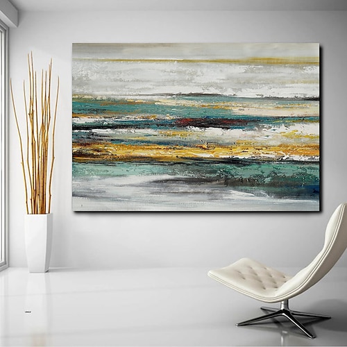 

Wall Art Canvas Prints Painting Artwork Picture Abstract Knife PaintingGray Landscape Home Decoration Decor Rolled Canvas No Frame Unframed Unstretched