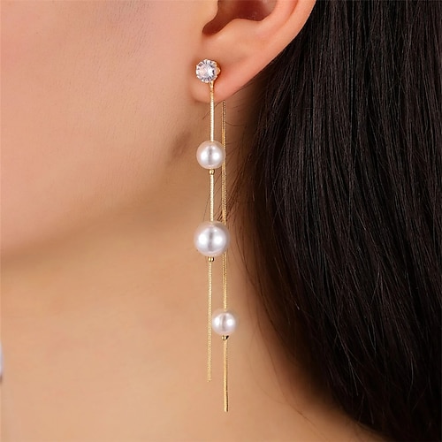 

Women's Drop Earrings Vintage Style Precious Fashion Holiday Modern French Sweet Imitation Pearl Earrings Jewelry Gold For Daily Carnival Prom Work Festival 1 Pair