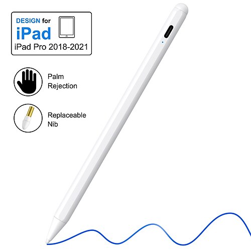 

Stylus-kuglepenne Kapacitiv Pen Til Apple Understøtter kun iPad 2018-2021 Bærbar Sej Tryk på kontakten Aluminiumslegering POM erstatningsspids