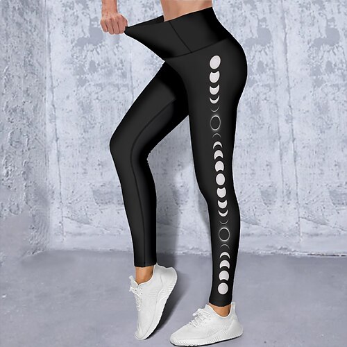 

Per donna Pantaloni da yoga Fasciante in vita Sollevamento dei glutei Vita alta Yoga Fitness Allenamento in palestra Leggings corti Pop art Nero Gli sport Abbigliamento sportivo Elevata elasticità