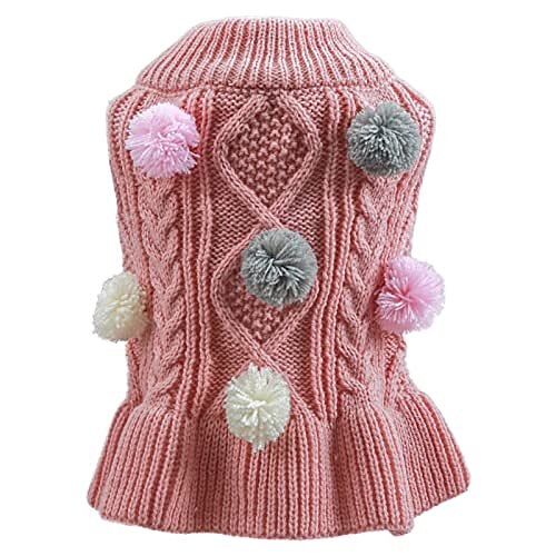 

Pet cat Sweater Autumn and Winter Clothes Knitted Skirt Teddy Puppies Princess Dress Dog Clothes Autumn and Winter Clothes Thickening