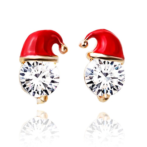 

1 Pair Stud Earrings For Women's AAA Cubic Zirconia Christmas Daily Alloy Classic Fashion