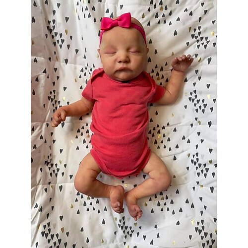 

20 inch Reborn Baby Doll Reborn Baby Doll Levi Newborn lifelike Cute Creative Lovely 3/4 Silicone Limbs and Cotton Filled Body with Clothes and Accessories for Girls' Birthday and Festival Gifts