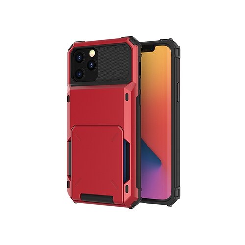 

Phone Case For Apple Back Cover for iphone 13 wallet case 12 11 Pro Max Mini SE 2020 X XR XS Max 8 7 Plus Card Holder Shockproof Dustproof Solid Colored tpu PC