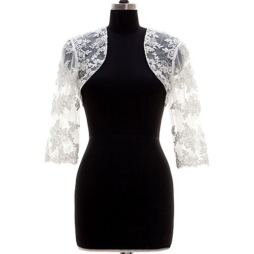 

Shawl & Wrap Shawls Women's Wrap Bolero Pure Sexy Sleeveless Chiffon Wedding Wraps With Appliques For Event / Party Spring & Summer