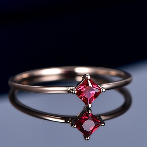 

long rui an n rose gold ring temperament pigeon blood ruby ring female retro low luxury red crystal simulation diamond ring