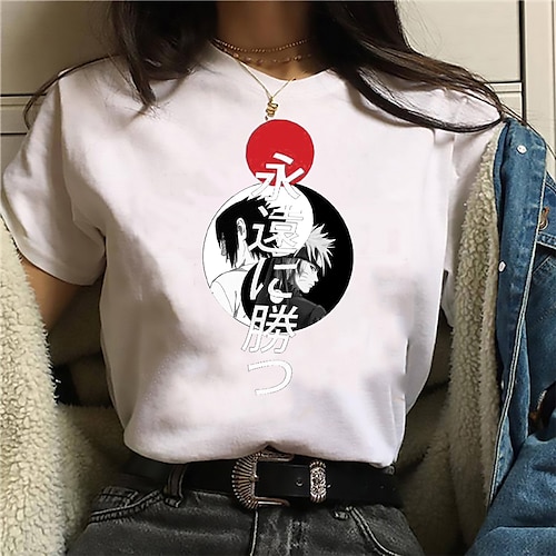 

Naruto Akatsuki Uchiha Sasuke T-Shirt-Ärmel Anime Zeichentrick Anime 3D Harajuku Grafik T-shirt Für Unisex Paar Erwachsene Heißprägen 100% Polyester