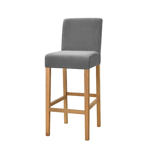 

Stretch Velvet Bar Stool Cover Counter Height Pub Chair Slipcover for Dining Room Cafe Non Slip with Elastic BottomThick Soft Style
