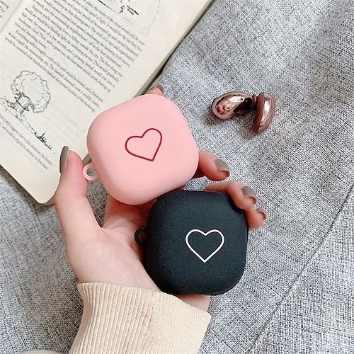 

Case Cover Compatible with Galaxy Buds Live Shockproof Dustproof Frosted Heart PC Headphone Case