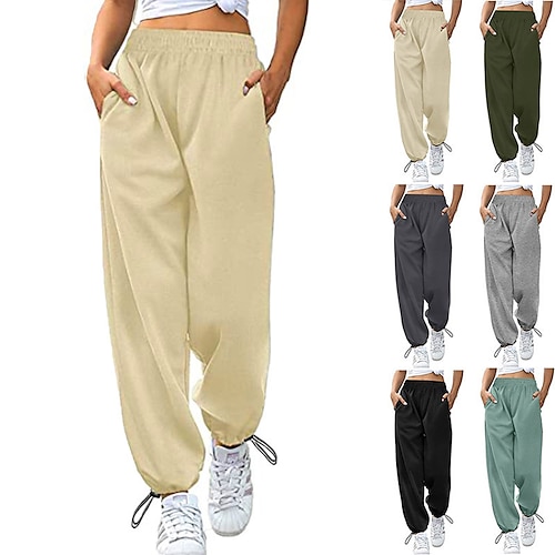 

spring summer women's clothing loose casual sports drawstring wide leg leggings pants women