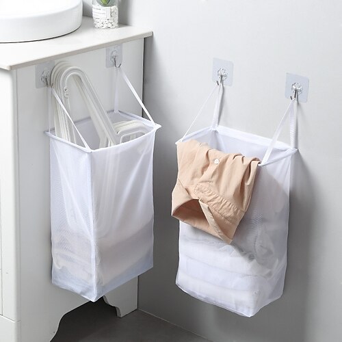 

Wall-mounted Dirty Clothes Basket Household Laundry Basket Punch-free Toilet Paste Storage Basket Bathroom Storage Basket Dirty Clothes Basket