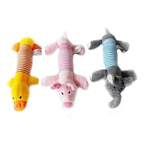 

Cute Dog Toy Pet Puppy Plush Sound Chewing Funny Animal Sound Elephant Duck Toy 1