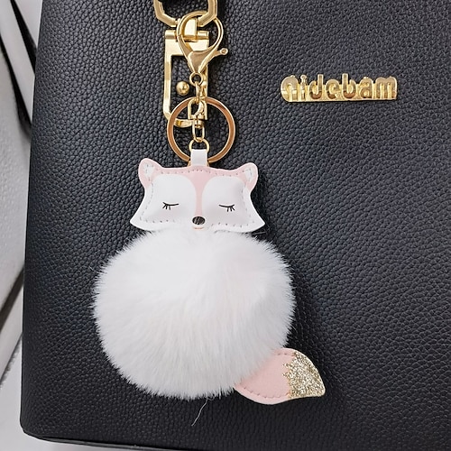 

Women's Girls' Foxy Bag Charm Keychain Polyester Alloy Daily Light Pink Watermelon Red Scarlet Red bean paste