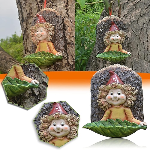 

Resin Bird Feeder Handicraft Little Girl Interesting Garden Courtyard Ornament Outdoor Bird Feeders Handicraft Decoration