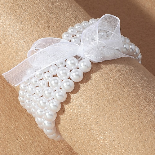 

Women's Bracelets Active Party Bracelets & Bangles / Imitation Pearl / White / Fall / Winter / Spring