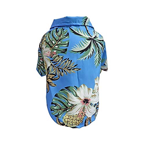 

Dog Clothes Autumn Winter Warm Coats Pets Summer Coconut Tree Pineapple Cute Hawaii Beach Shirt Blouse Dog Clothes Pet Supplies Casual Cold Weather Dog Jacket for Puppy Dogs - Blue L