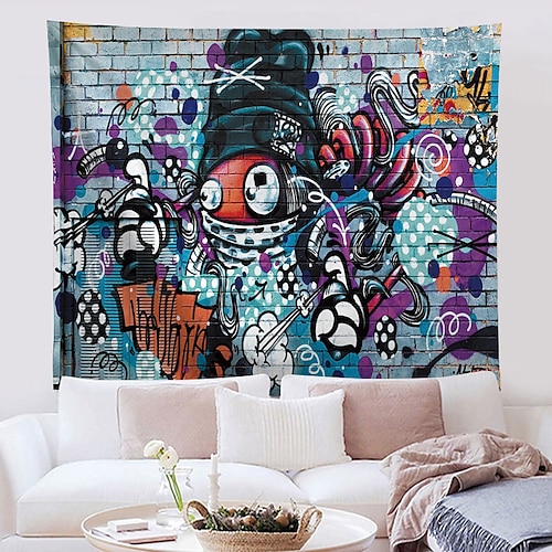 

Graffiti Wandteppich Kunst Dekor Decke Vorhang hängen Hause Schlafzimmer Wohnzimmer Dekoration Polyester