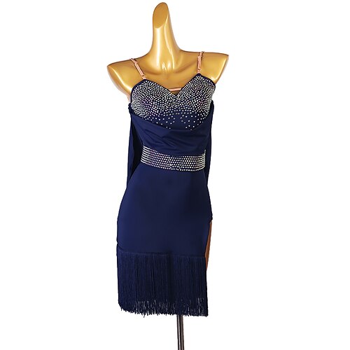 

Latindans Kjole Dusk Krystall / Rhinestone Dame Ytelse Ermeløs Spandex