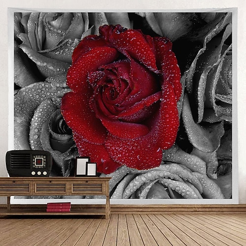 

Valentine's Day Wall Tapestry Art Decor Blanket Curtain Hanging Home Bedroom Living Room Decoration Polyester