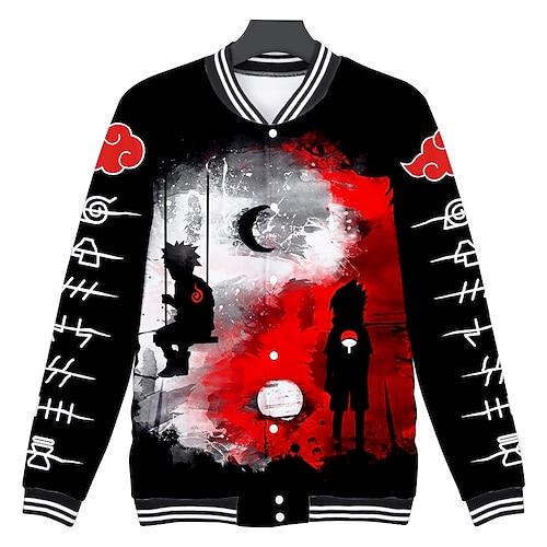 

Naruto Uchiha Sasuke Anime Cartoon Manga Anime 3D Harajuku Graphic Outerwear For Men's Women's Unisex Adults' 3D Print Polyster