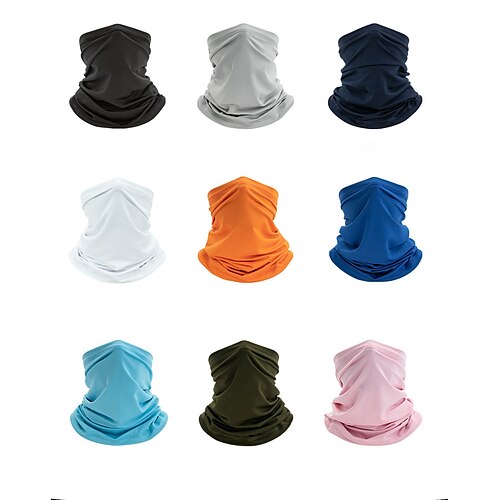 

Ice Silk Neck Gaiter Neck Tube Balaclava Bandana Mask Men's Women's Unisex Headwear Solid Colored UV Sun Protection Dust Proof Cooling for Fitness Running Cycling Autumn / Fall Spring Summer White