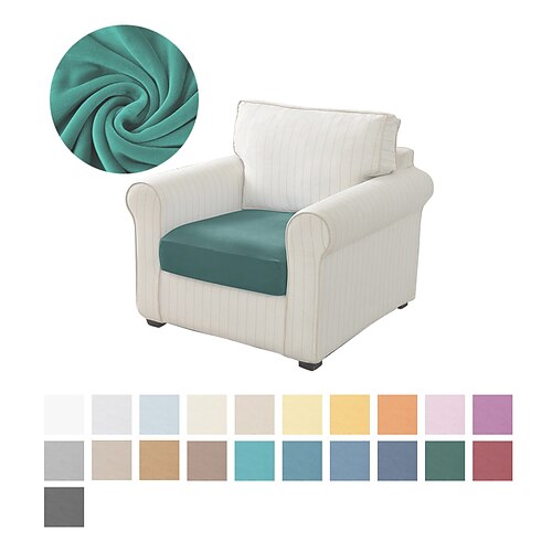 

1 Piece Velvet Stretch Couch Cushion Cover Plush Cushion Slipcover for Chair Cushion Furniture Protector Seat Cushion Sofa Cover with Elastic Bottom Washable