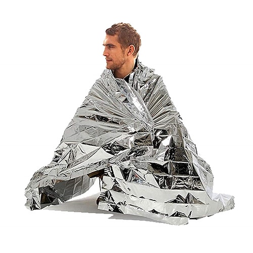 

3 Pack Emergency Blanket Thermal Mylar Space Silver Foil Survival Windproof Waterproof Gear Water Proof Camping Sport First Aid Sliver Rescue Curtain Outdoor