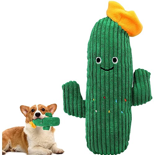 

Squeaky Dog Toys For Small Dogs,cute Durable Cactus Plush Dog Toys With Squeakers For Boredom,interactive Dog Teething Toys With Squeaker