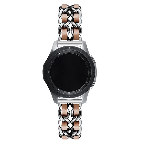 

1 pcs Smart Watch Band for Samsung Galaxy Gear S2 Classic Watch 42mm Watch 3 41mm Watch Active 2 40mm / 44mm, Watch Active 40mm Watch 3 45mm, Watch 46mm Stainless Steel Smartwatch Strap Metal Band