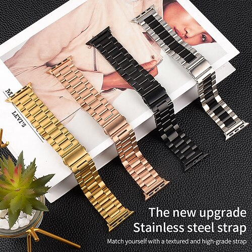 

1 pcs Smart Watch Band for Apple iWatch Series 8 7 6 5 4 3 2 1 SE Stainless Steel Smartwatch Strap Business Band Replacement Wristband
