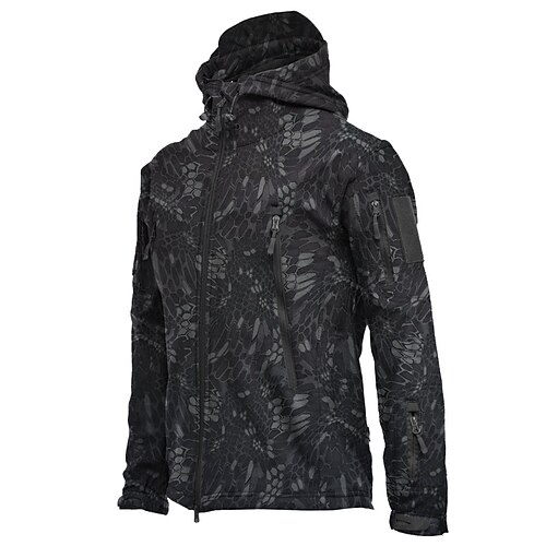 

Men's Hiking Jacket Waterproof Durable Casual Outdoor Daily Wear Vacation Zipper Hooded Comfort Leisure Jacket Outerwear Camouflage Pocket Keep Warm Dark-Gray Green Army Green / Winter