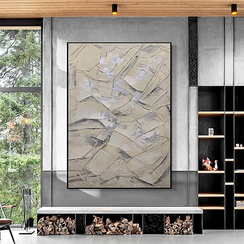 

Oil Painting Handmade Hand Painted Wall Art Abstract Art Wabi-sabi Style Home Decoration Decor Stretched Frame Ready to Hang